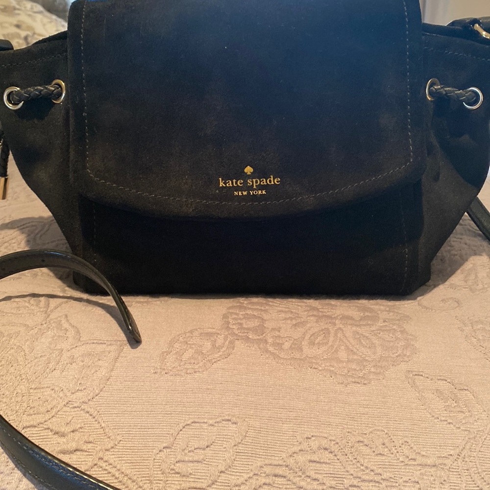 Kate Spade Suede Black purse , cross body